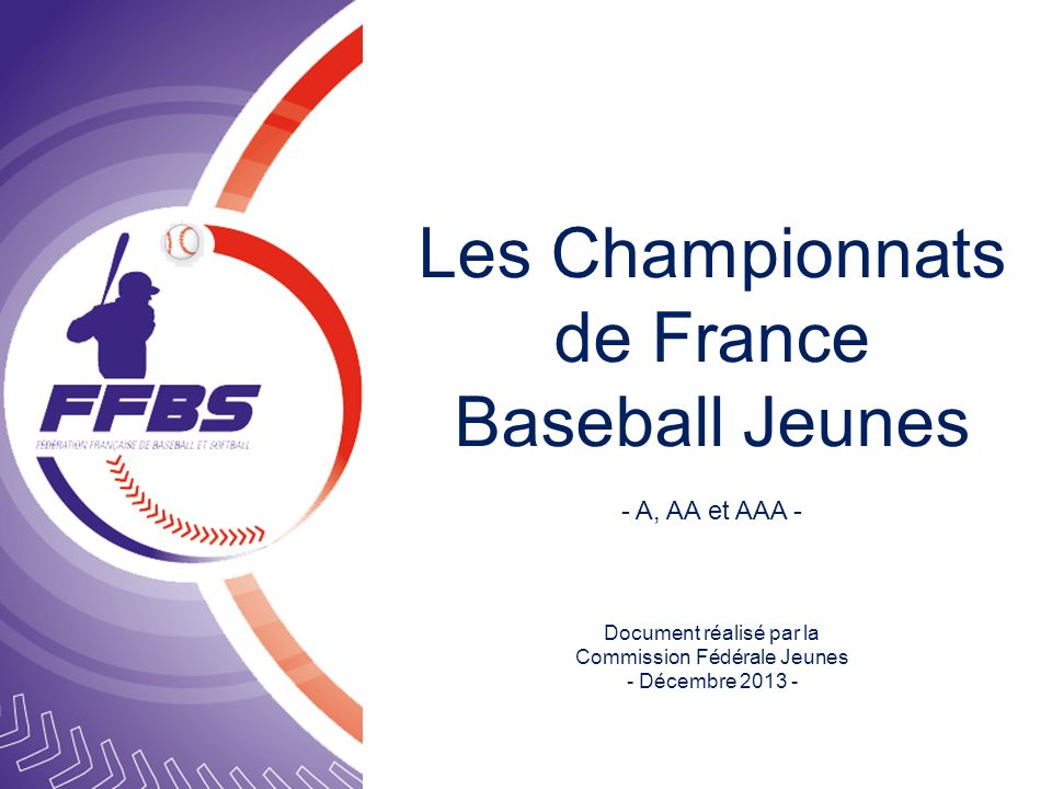Les Championnats de France Baseball Jeunes