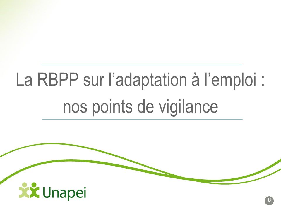 La RBPP sur l’adaptation à l’emploi : nos points de vigilance