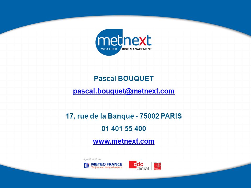 Pascal BOUQUET 17, rue de la Banque PARIS.