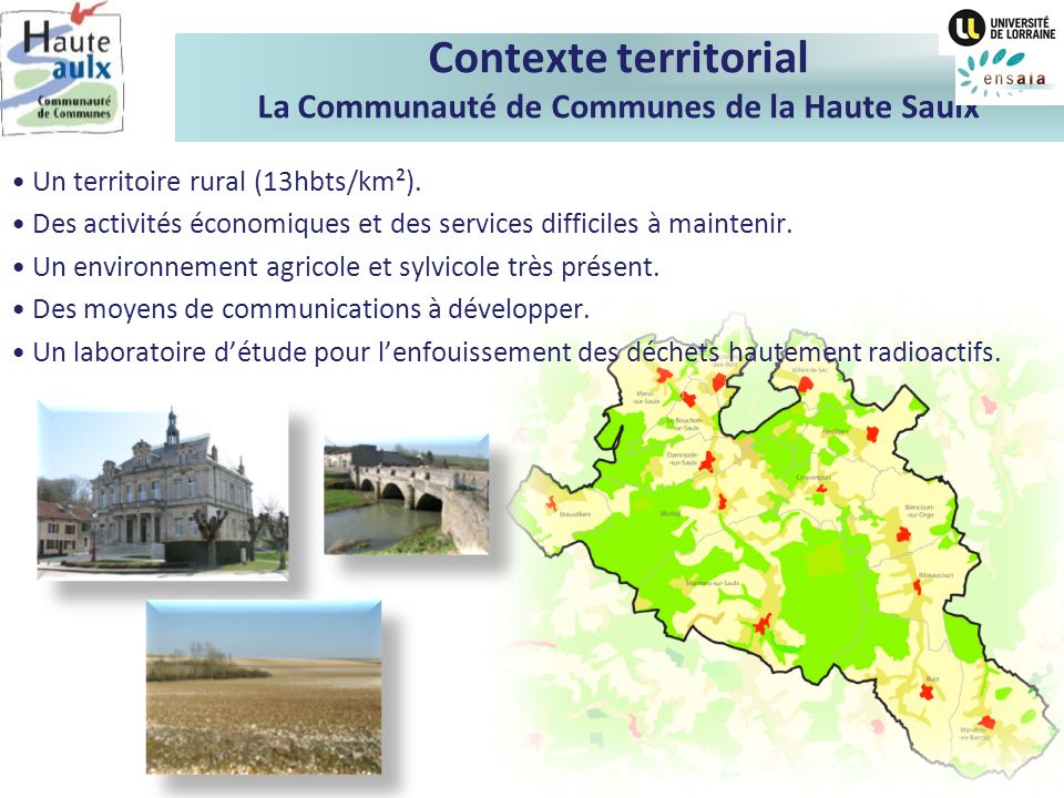 Contexte territorial La Communauté de Communes de la Haute Saulx