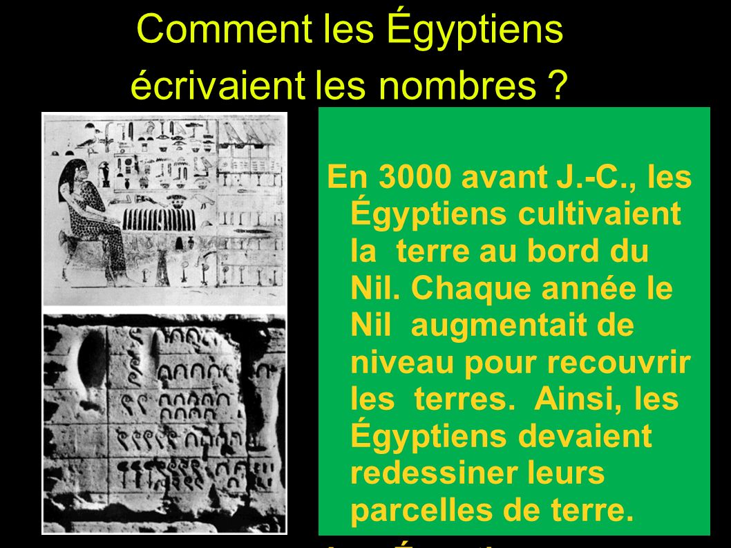 Comment les Égyptiens écrivaient les nombres