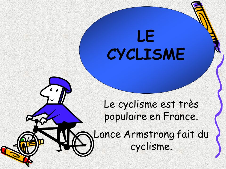LE CYCLISME Le cyclisme est très populaire en France.