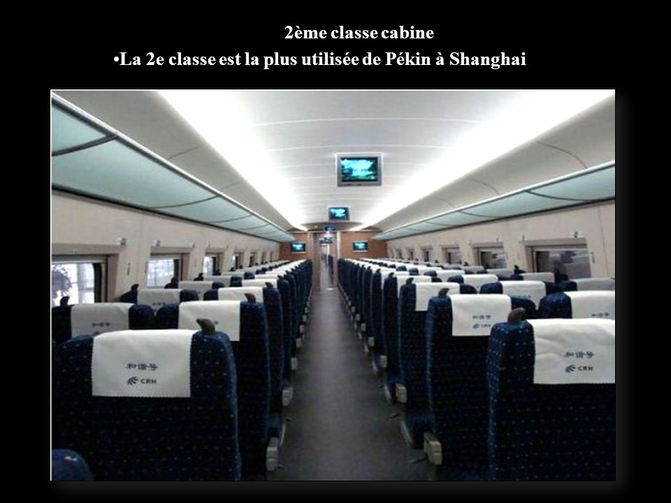 2ème classe cabine La 2e classe est la plus utilisée de Pékin à Shanghai