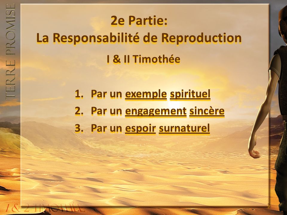 2e Partie: La Responsabilité de Reproduction