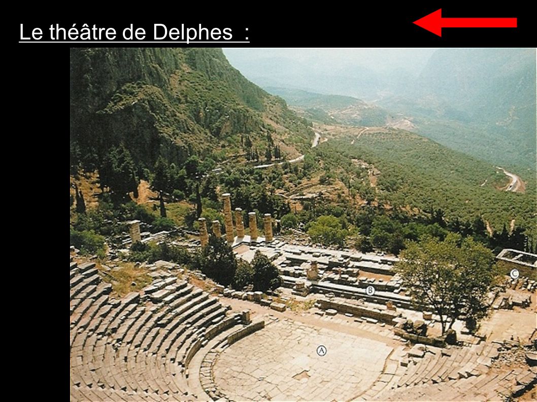 Le théâtre de Delphes :