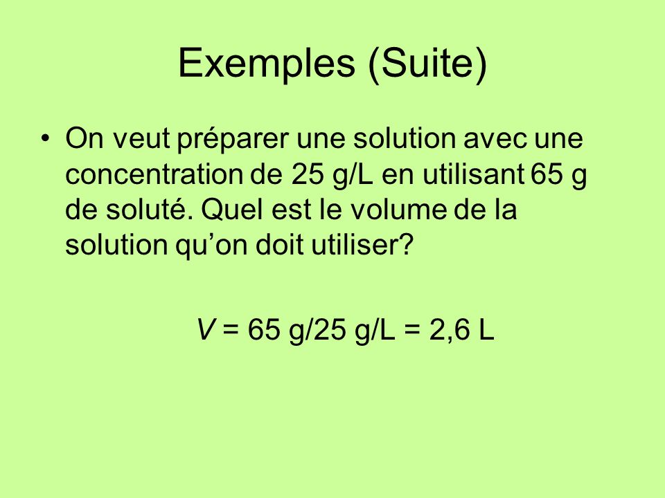 Exemples (Suite)