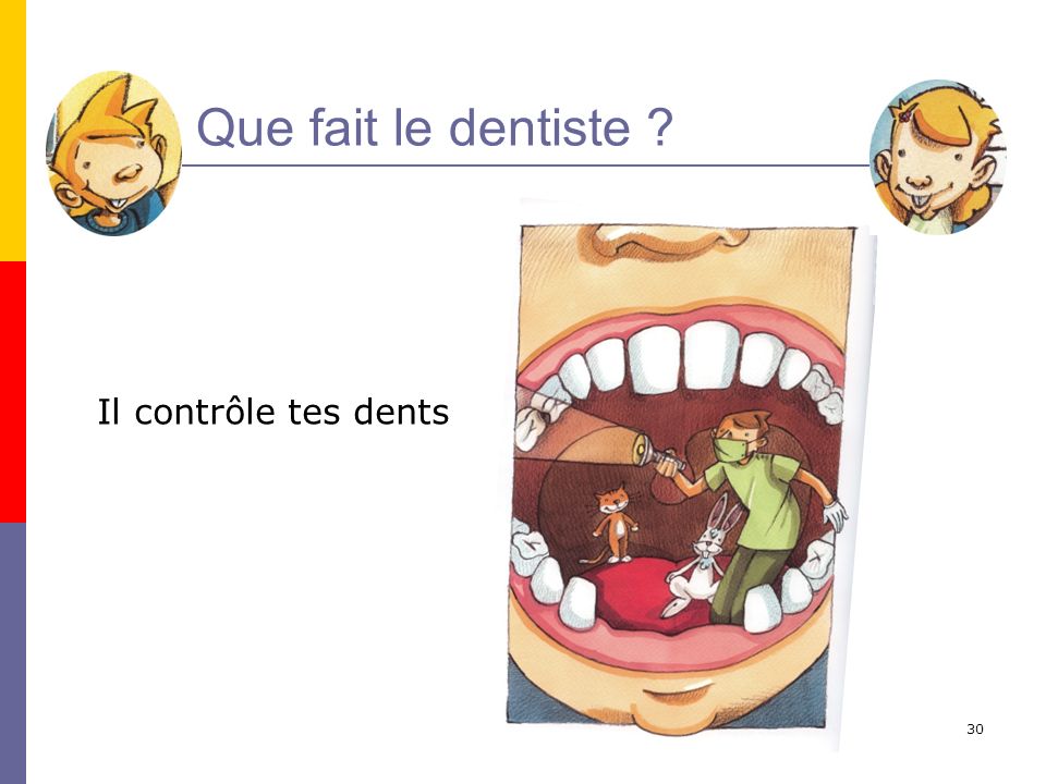 Que fait le dentiste Il contrôle tes dents