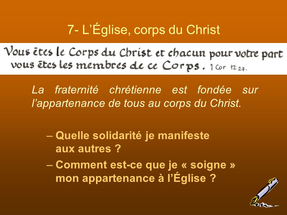 7- L’Église, corps du Christ