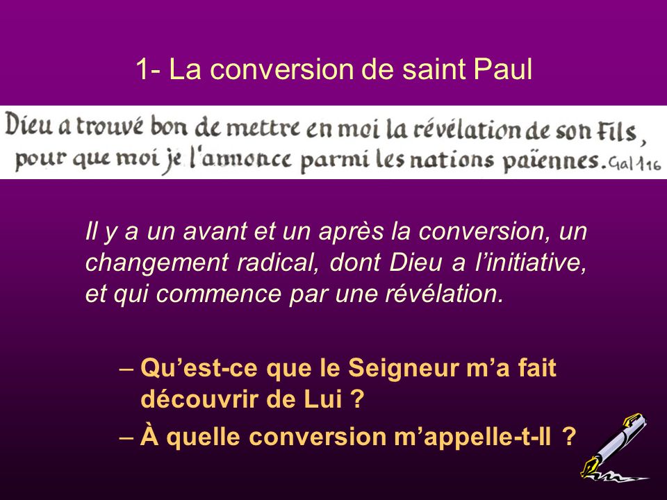 1- La conversion de saint Paul