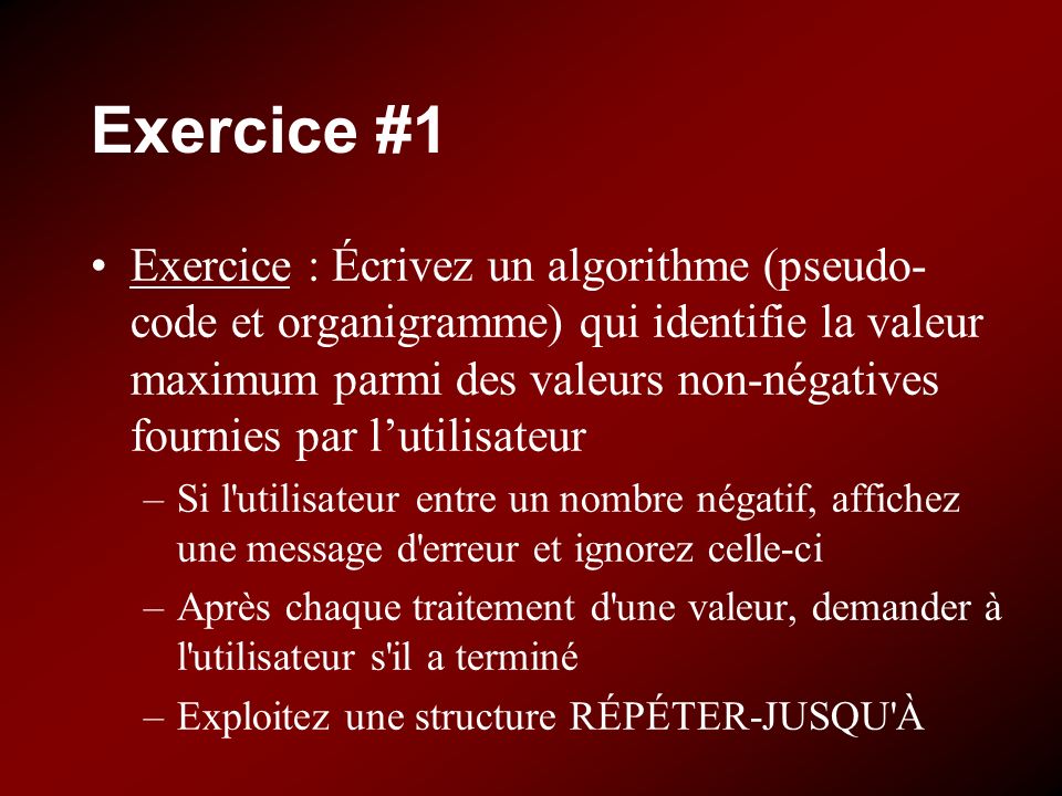 Exercice #1