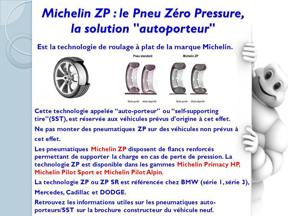Michelin ZP : le Pneu Zéro Pressure, la solution autoporteur
