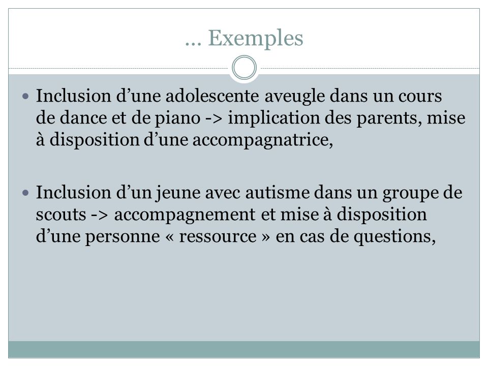 … Exemples