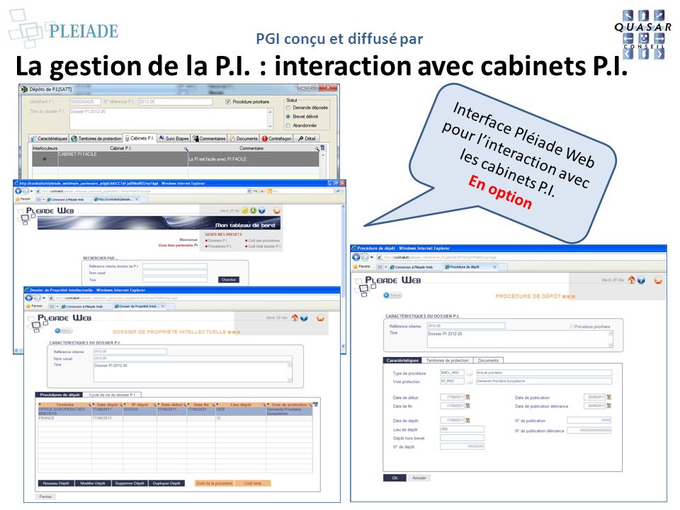 La gestion de la P.I. : interaction avec cabinets P.I.