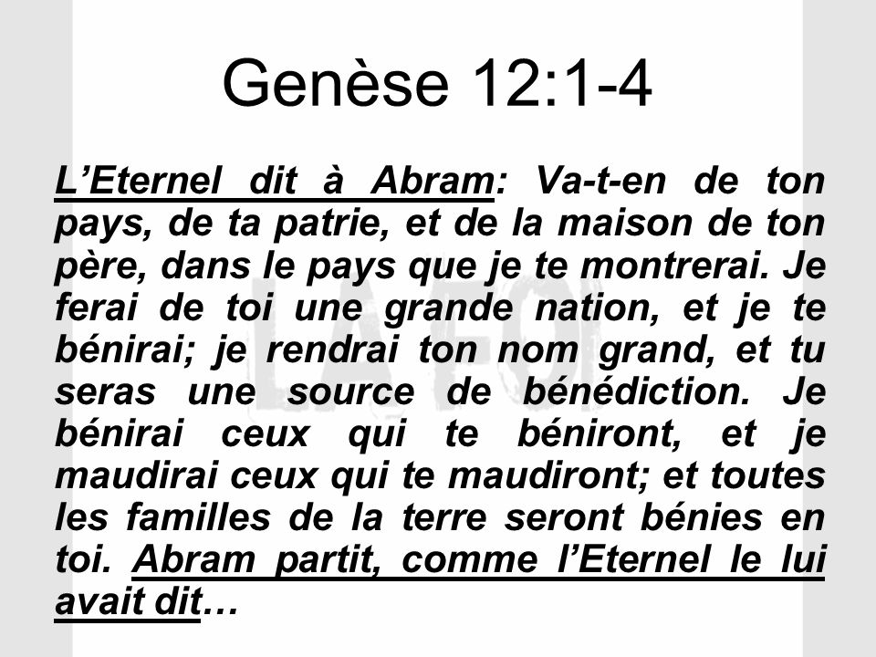 Genèse 12:1-4