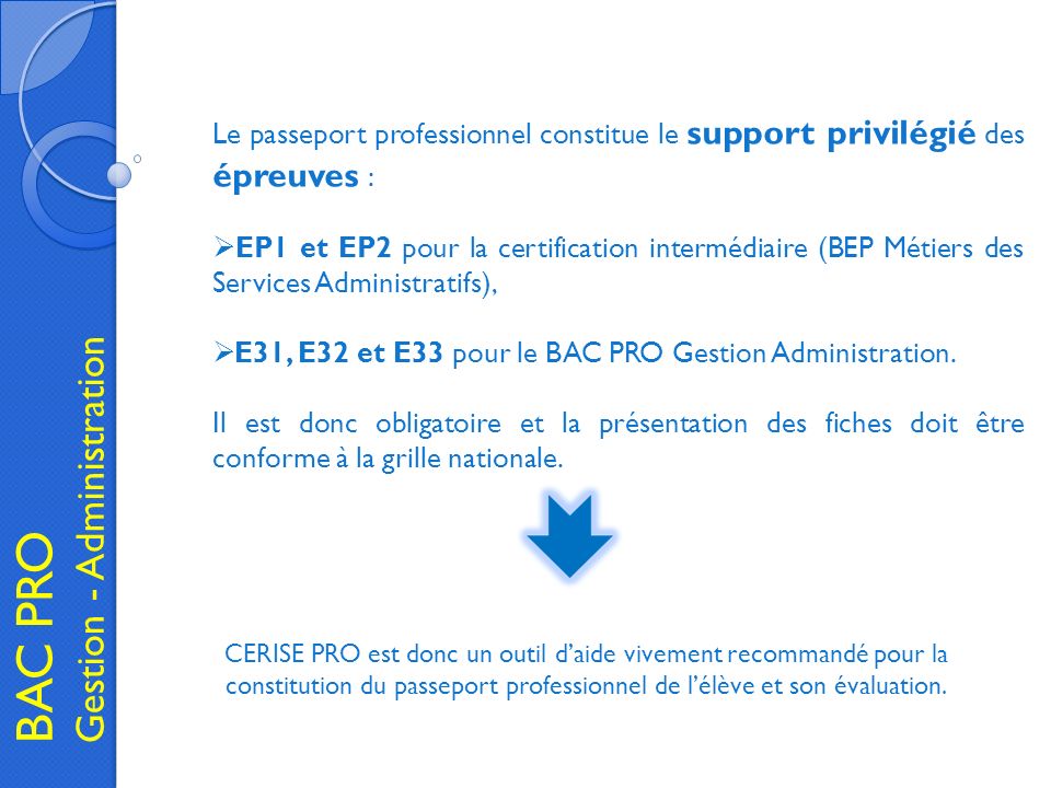 BAC PRO Gestion - Administration