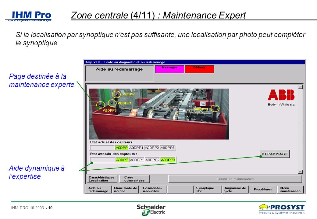 Zone centrale (4/11) : Maintenance Expert
