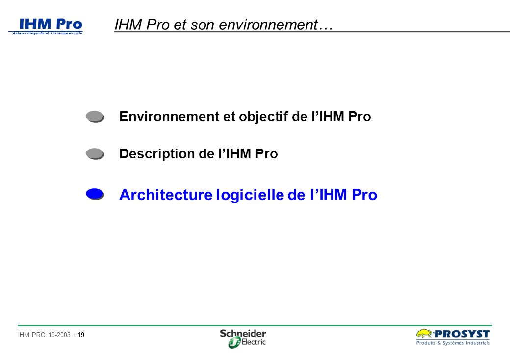 IHM Pro et son environnement…