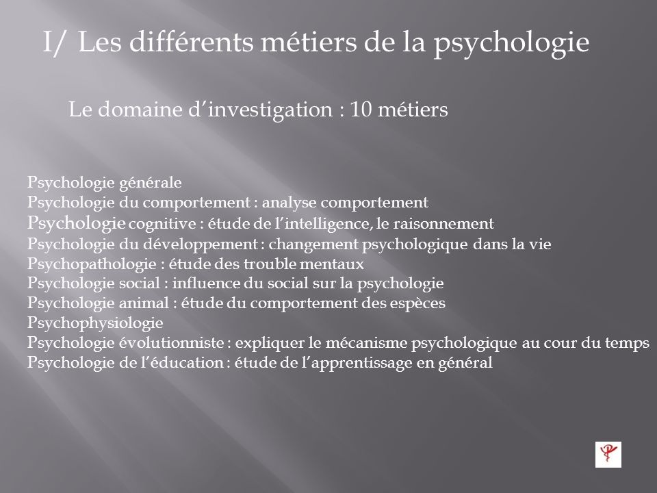 Les Metiers De La Psychologie Ppt Video Online Telecharger