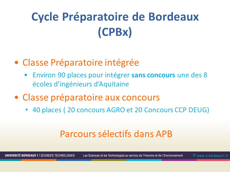 Cycle Préparatoire de Bordeaux (CPBx)