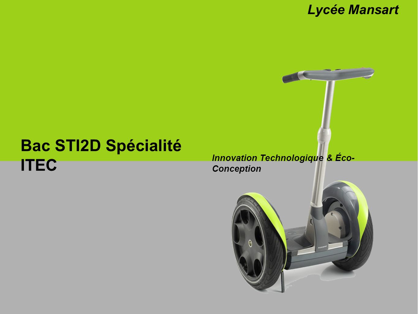Bac STI2D Spécialité ITEC