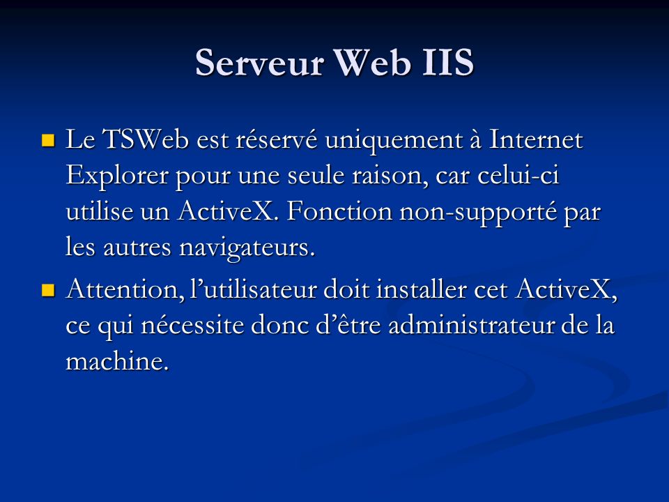 Serveur Web IIS