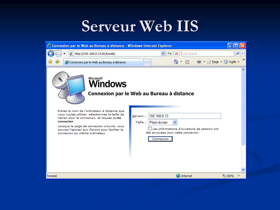 Serveur Web IIS