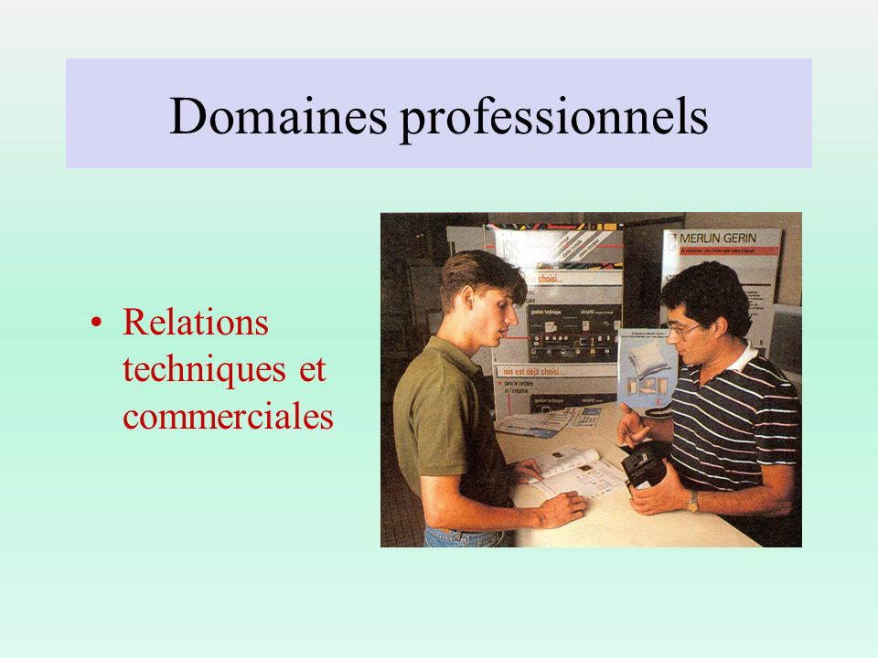 Domaines professionnels