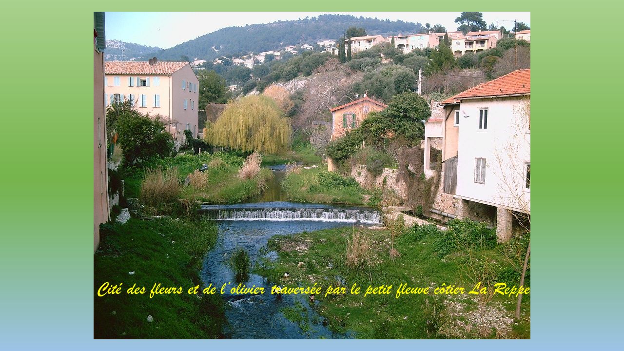 Cité des fleurs et de l’olivier traversée par le petit fleuve côtier La Reppe
