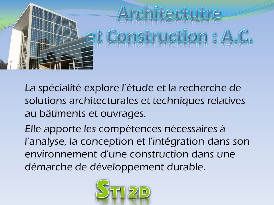 Architectutre et Construction : A.C.