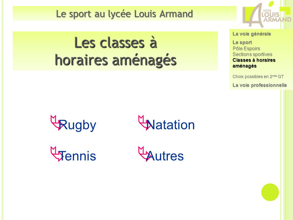 Le sport au lycée Louis Armand