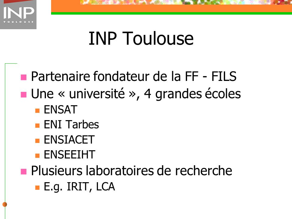 INP Toulouse Partenaire fondateur de la FF - FILS