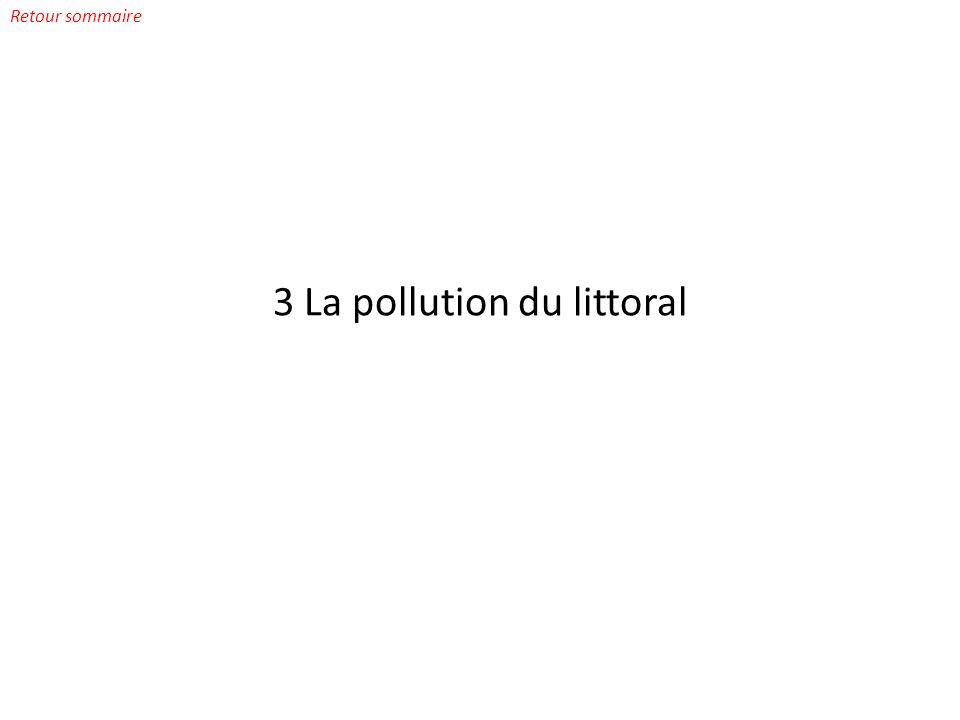 3 La pollution du littoral