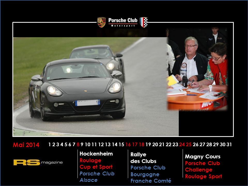 Mai 2014 Hockenheim Rallye des Clubs Porsche Club Bourgogne
