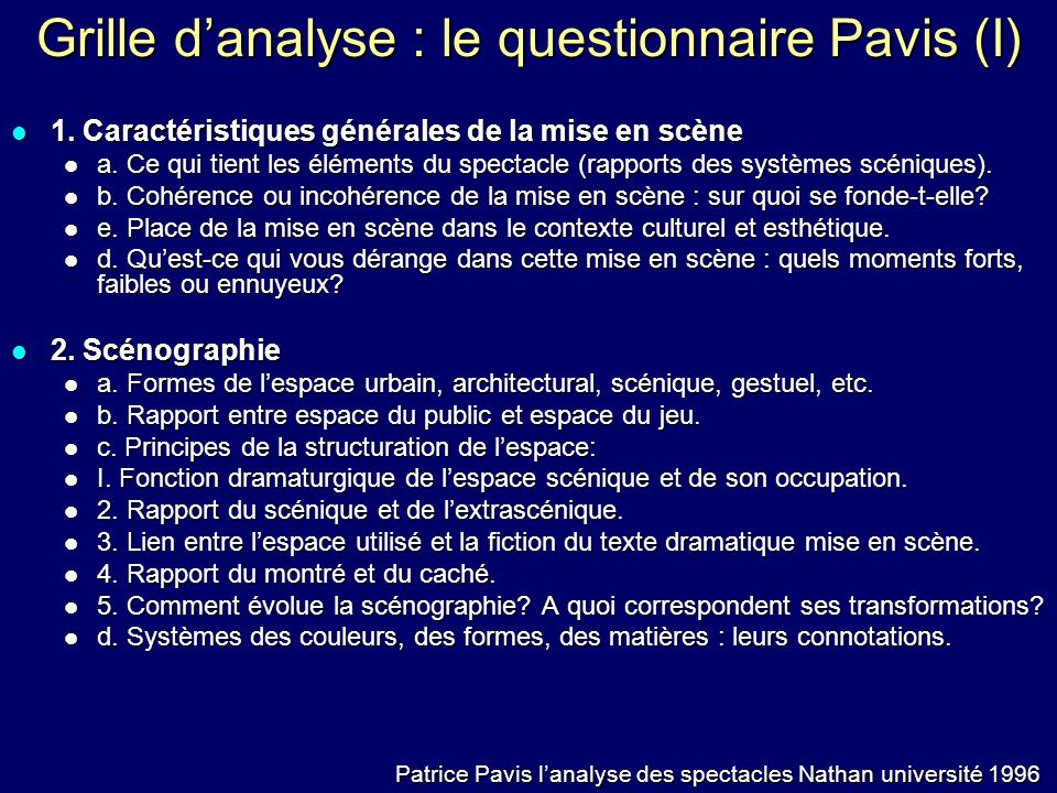 pavis questionnaire