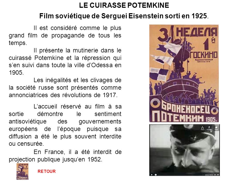 Film soviétique de Serguei Eisenstein sorti en 1925.