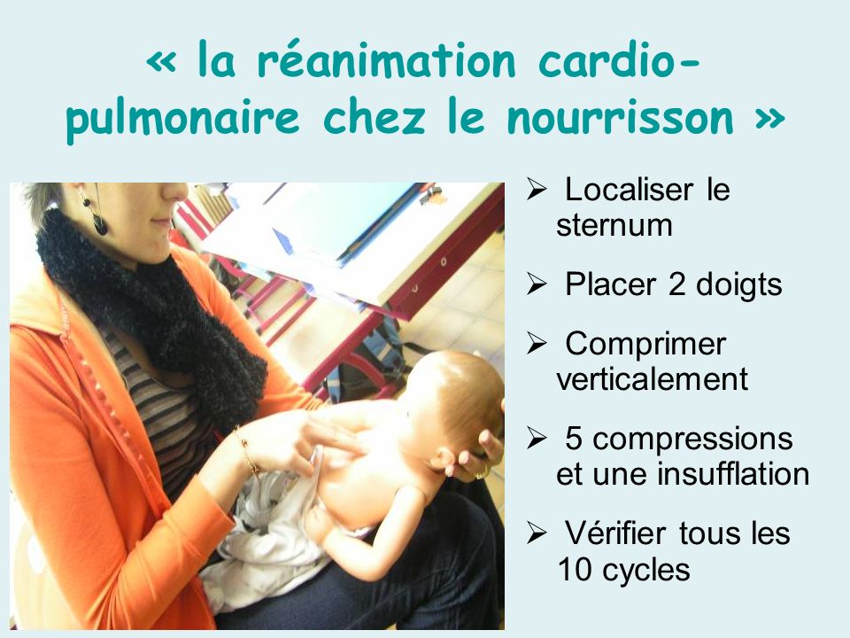 « la réanimation cardio-pulmonaire chez le nourrisson »