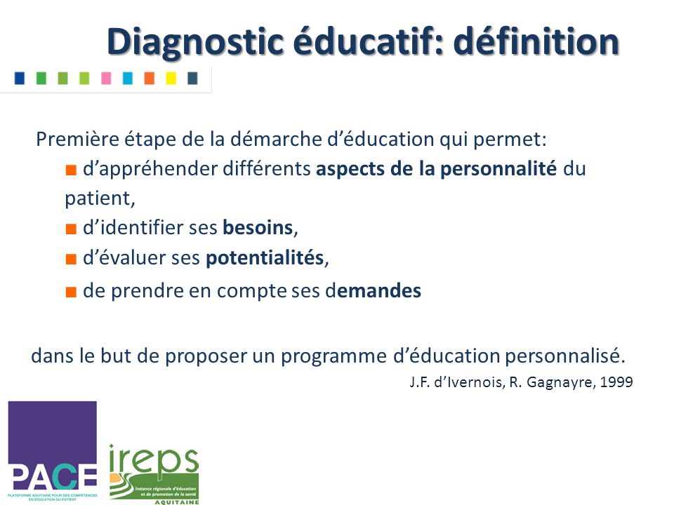 Diagnostic éducatif: définition