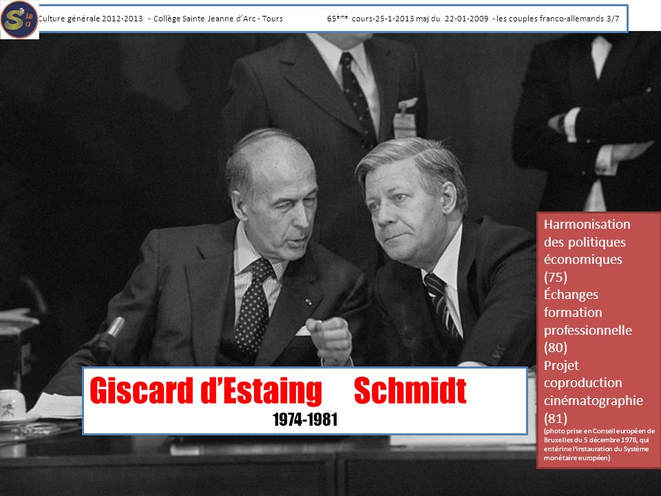 Giscard d’Estaing Schmidt