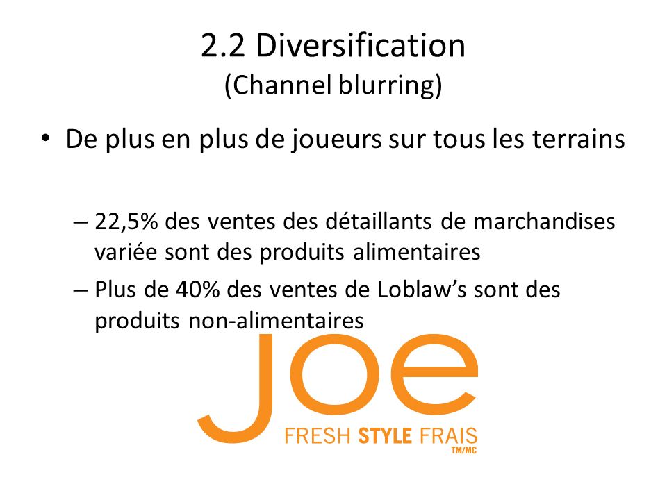 2.2 Diversification (Channel blurring)