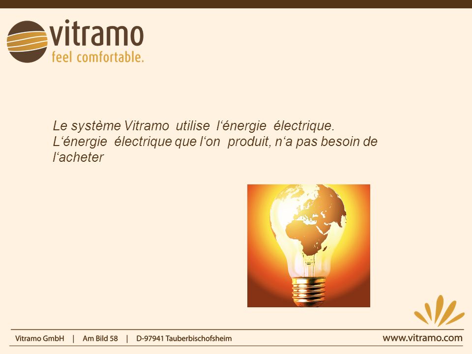 Le système Vitramo utilise l‘énergie électrique.