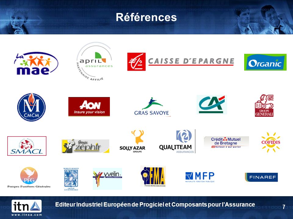 Références Editeur Industriel Européen de Progiciel et Composants pour l’Assurance
