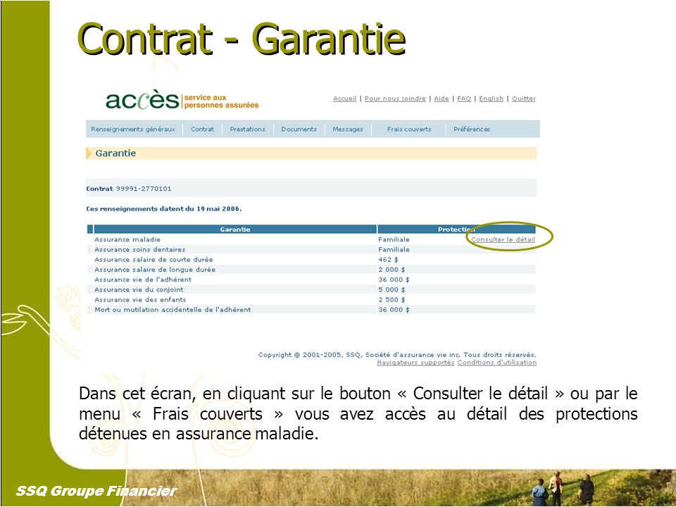 Contrat - Garantie