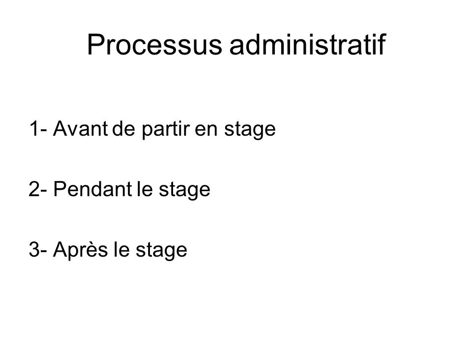 Processus administratif