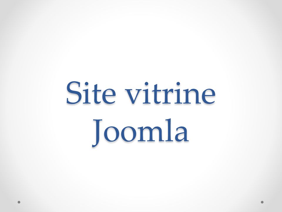 Site vitrine Joomla