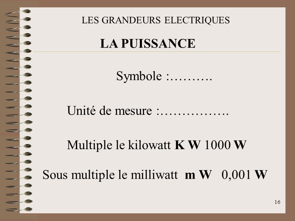 Multiple le kilowatt K W 1000 W