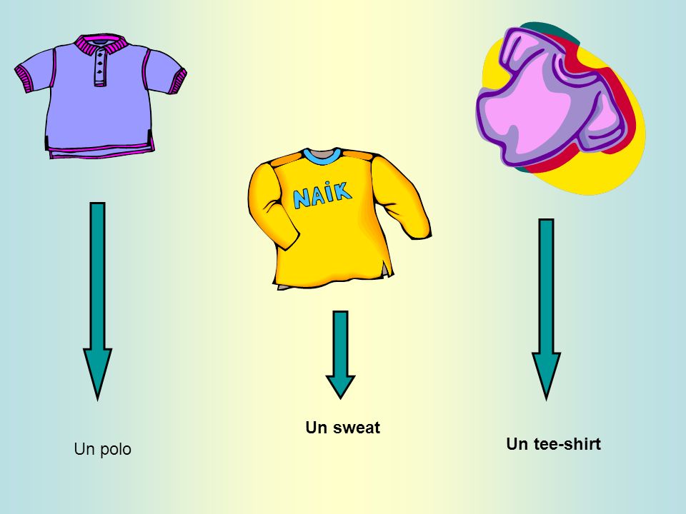 Un sweat Un tee-shirt Un polo