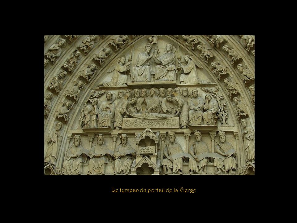 Le tympan du portail de la Vierge
