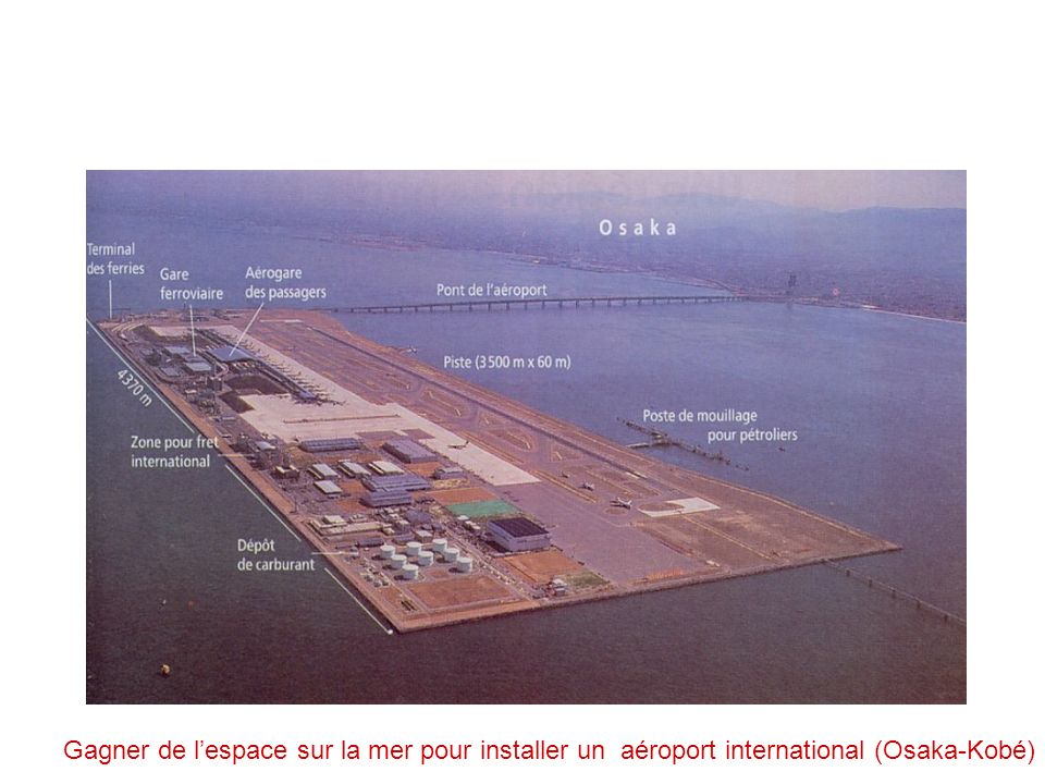 Gagner de l’espace sur la mer pour installer un aéroport international (Osaka-Kobé)