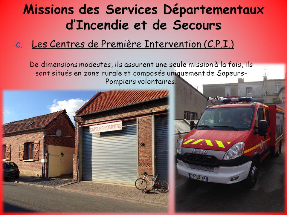 Missions des Services Départementaux d’Incendie et de Secours