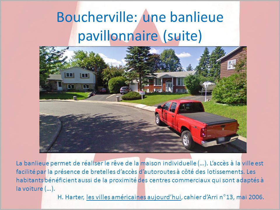 Boucherville: une banlieue pavillonnaire (suite)